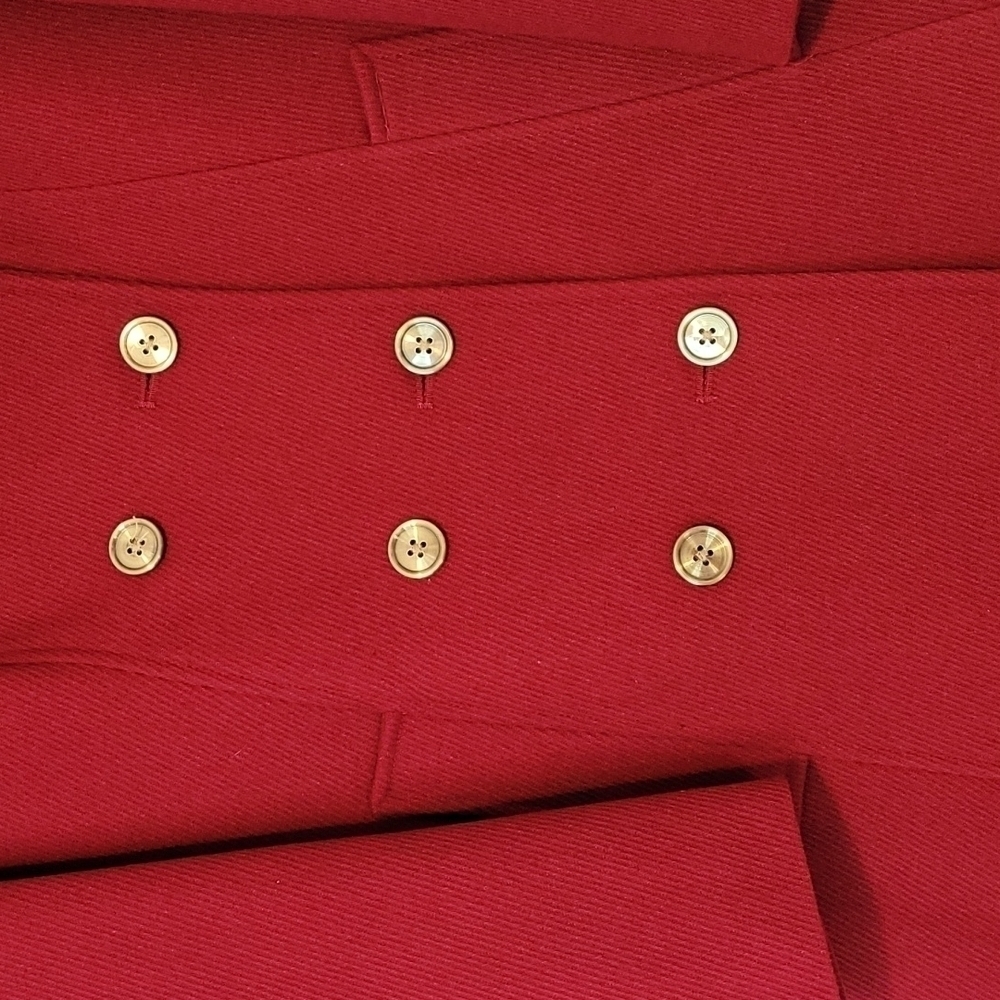 LIZ Claiborne Women's Red Double Breasted Coat - Picture 7 of 15